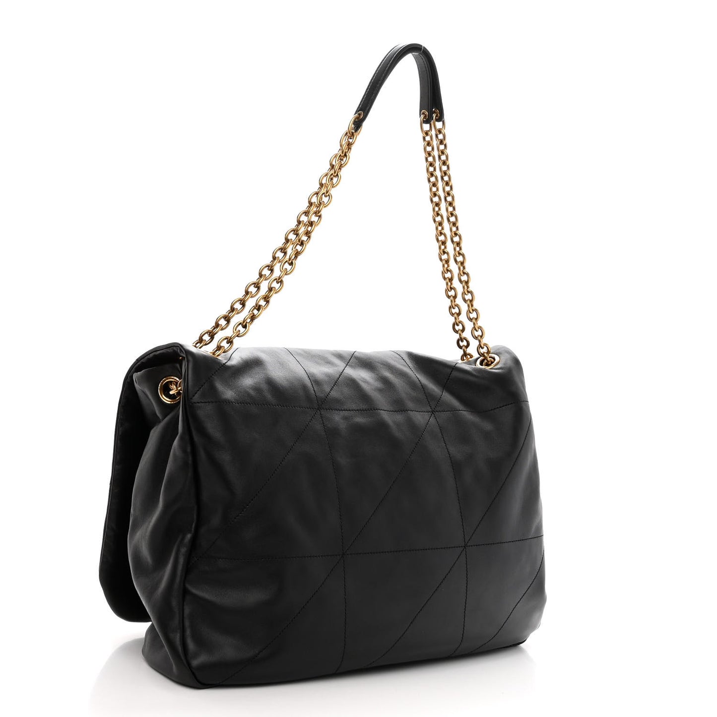 Lambskin Matelasse Monogram Large Jamie 4.3 Black