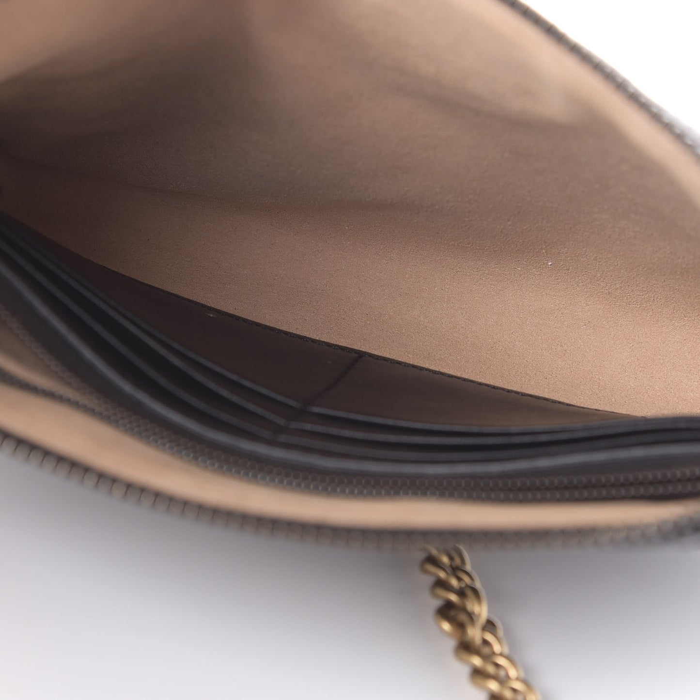 Calfskin Matelasse Mini GG Marmont Chain Bag Black
