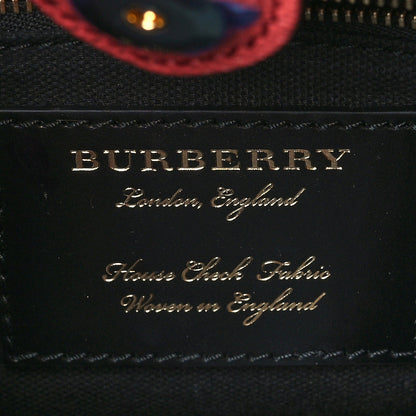 Burberry Grainy Calfskin House Check Small Banner Tote Cinnamon Red 6 of 9