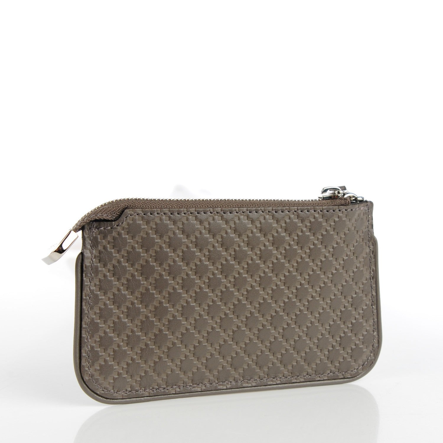 Gucci Calfskin Diamante Embossed Key Case Grey 3 of 7