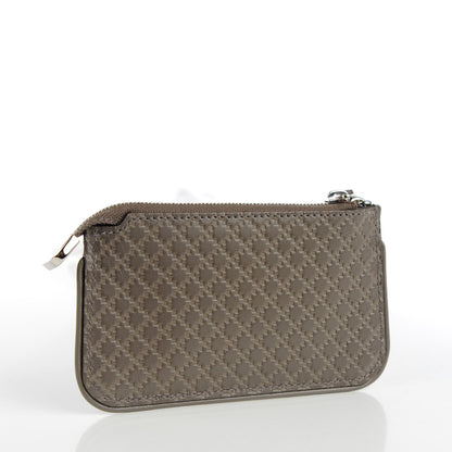 Gucci Calfskin Diamante Embossed Key Case Grey 3 of 7