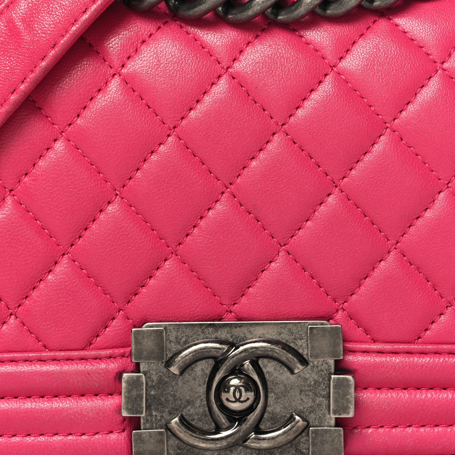 Chanel Lambskin Quilted Small Boy Flap Dark Pink 8 of 14