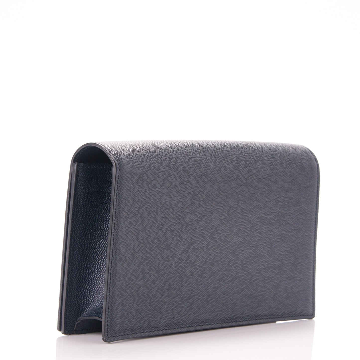 Grain De Poudre Classic Monogram Clutch Navy