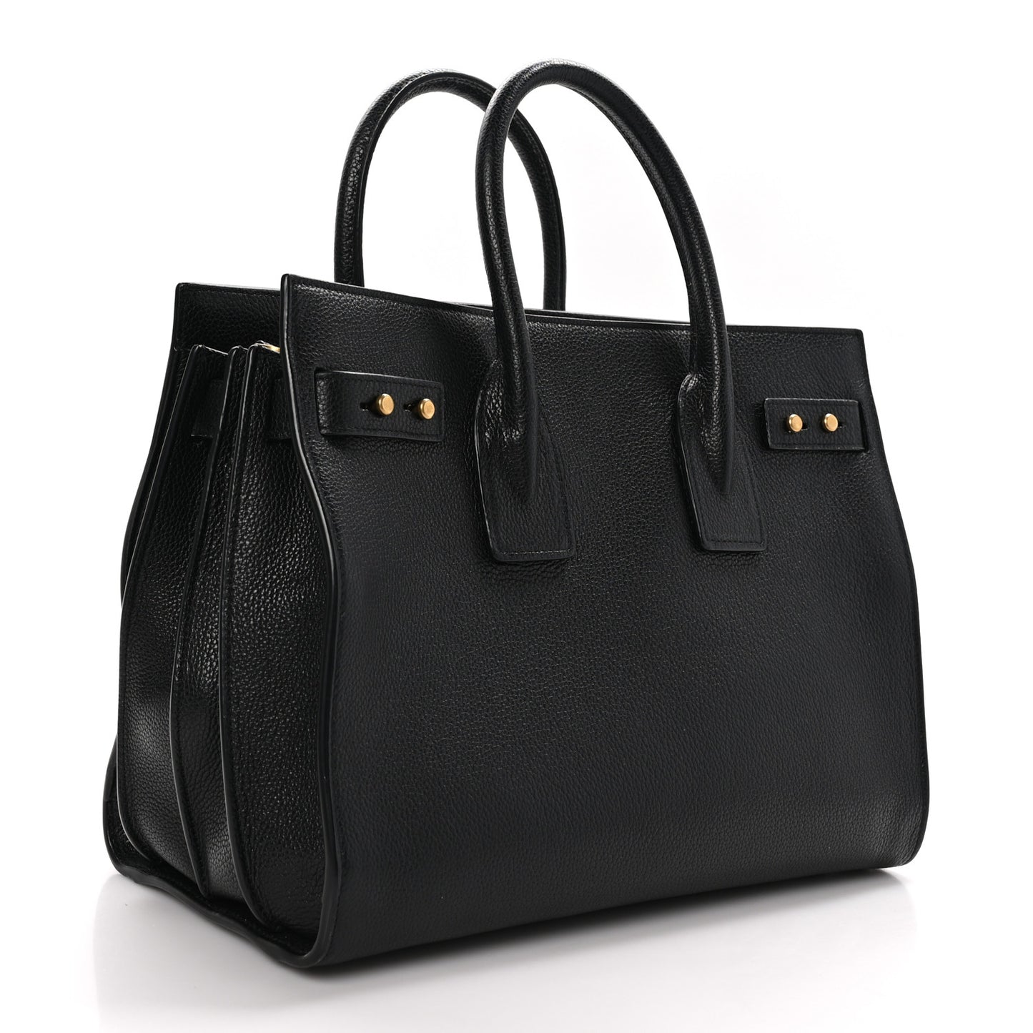 Grained Calfskin Small Supple Sac De Jour Black