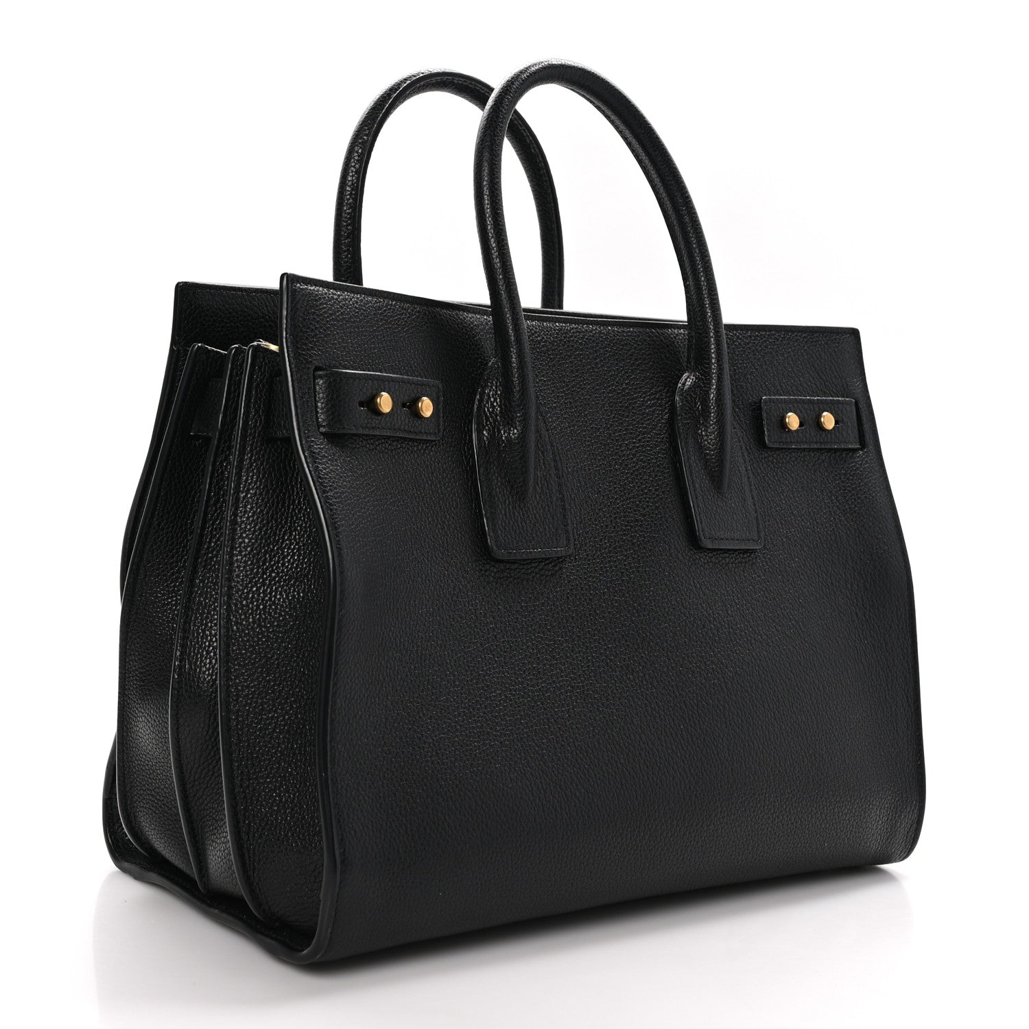 Saint Laurent Grained Calfskin Small Supple Sac De Jour Black 4 of 12