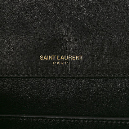 Saint Laurent Calfskin Matelasse Victoire Chain Wallet Black 7 of 10