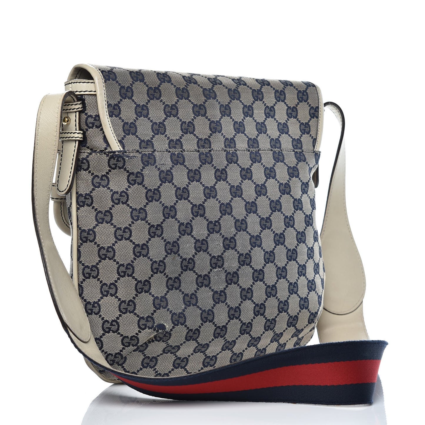 Monogram Web Crossbody Messenger White Navy
