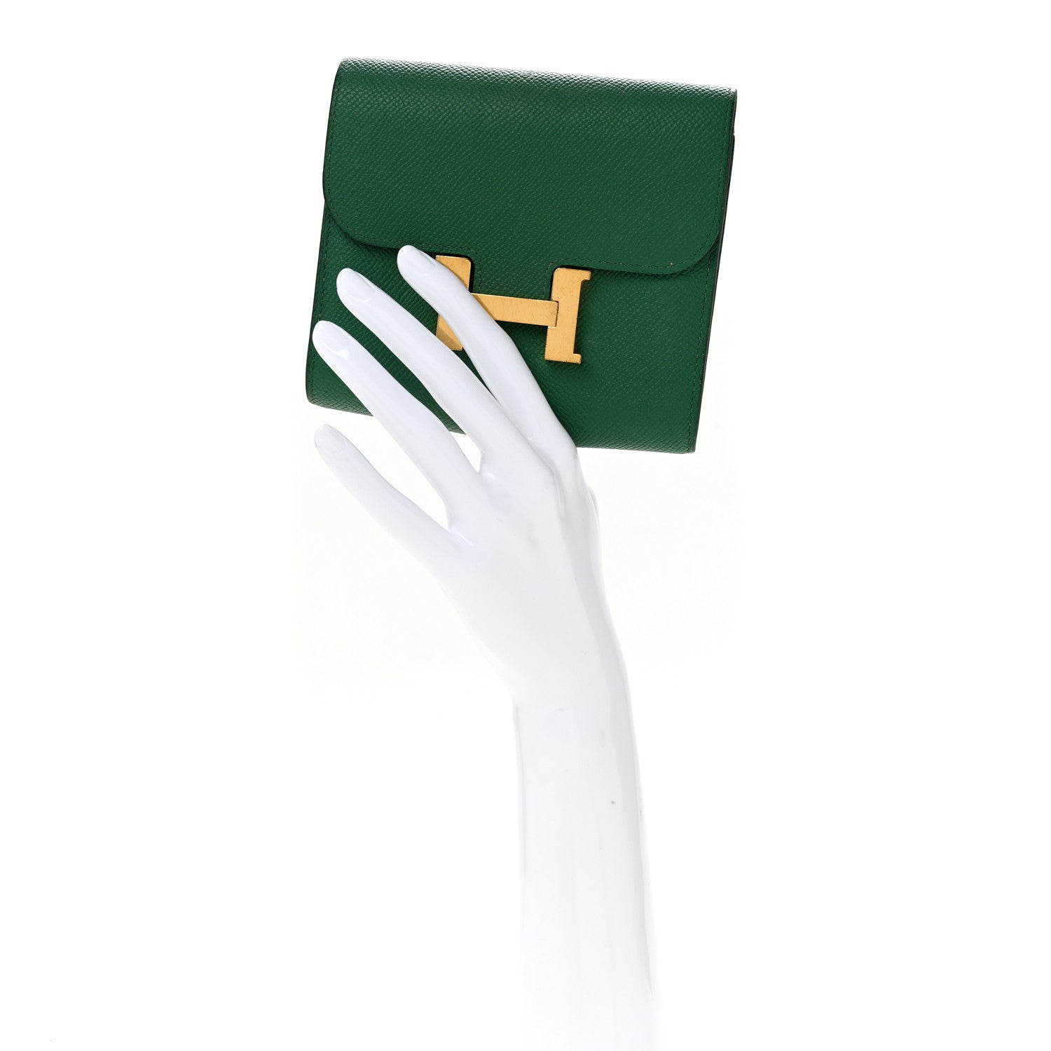 Hermes Epsom Constance Short Wallet Vert Vertigo 2 of 11