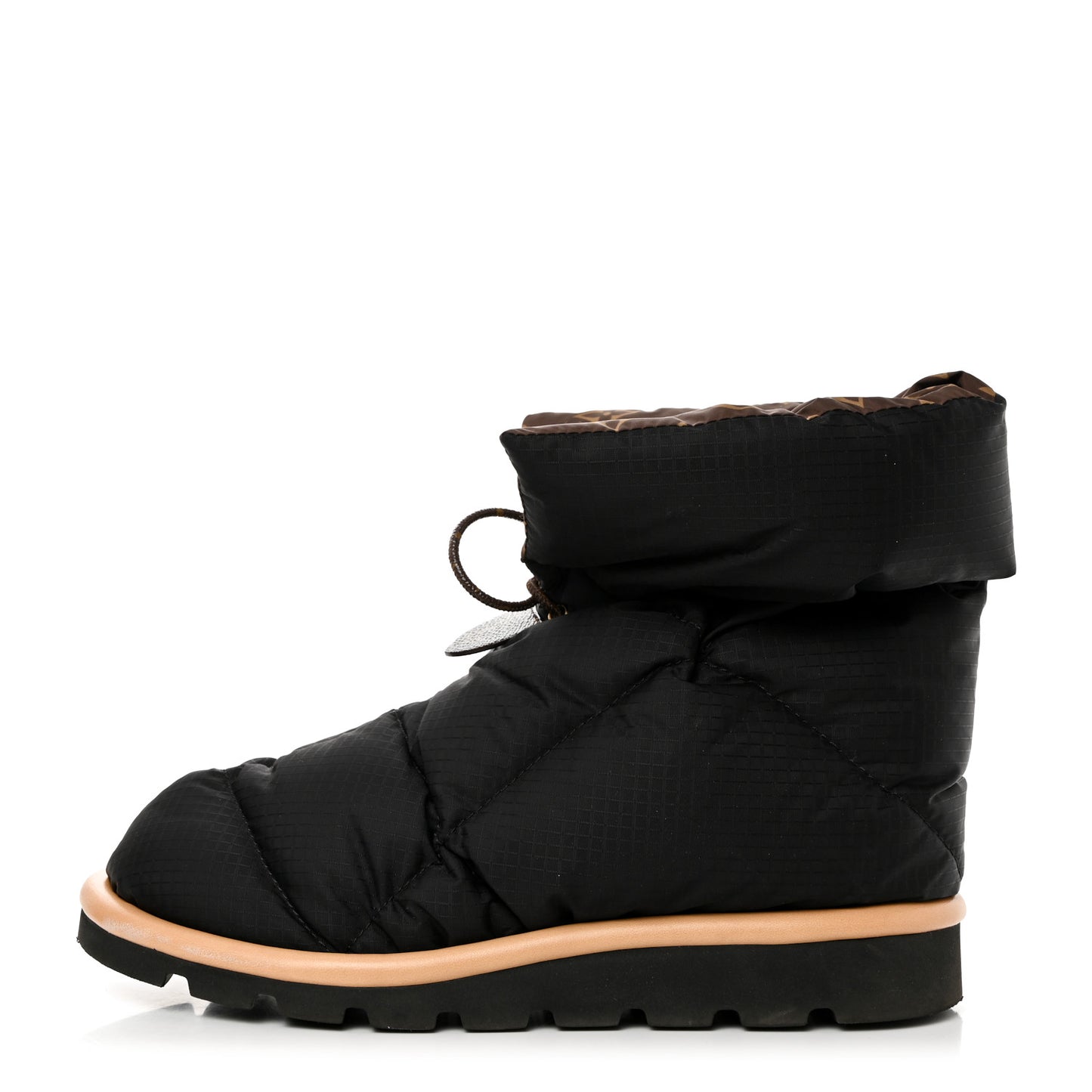 Nylon Monogram Pillow Comfort Ankle Boot 38 Black