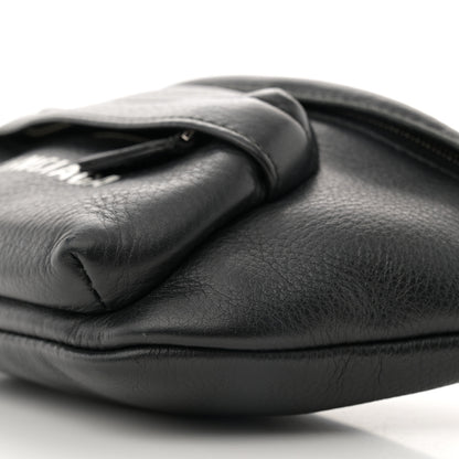 Balenciaga Smooth Calfskin Logo Everyday Beltpack XS Black White 9 of 12