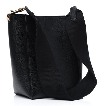 Celine Soft Grained Calfskin Small Sangle Bucket Bag Black 2 of 3