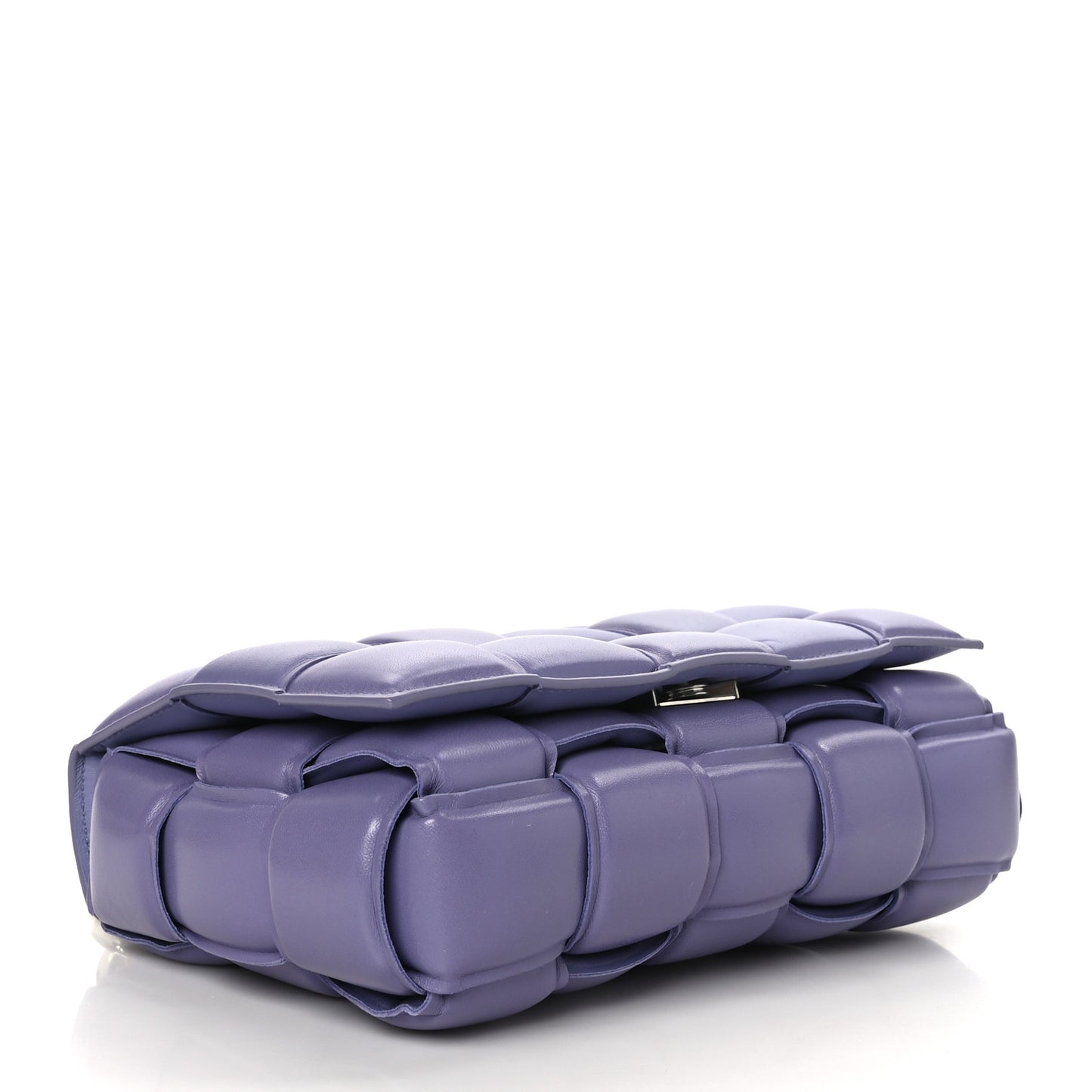 Lambskin Maxi Intreccio Padded Chain Cassette Crossbody Bag Lavender