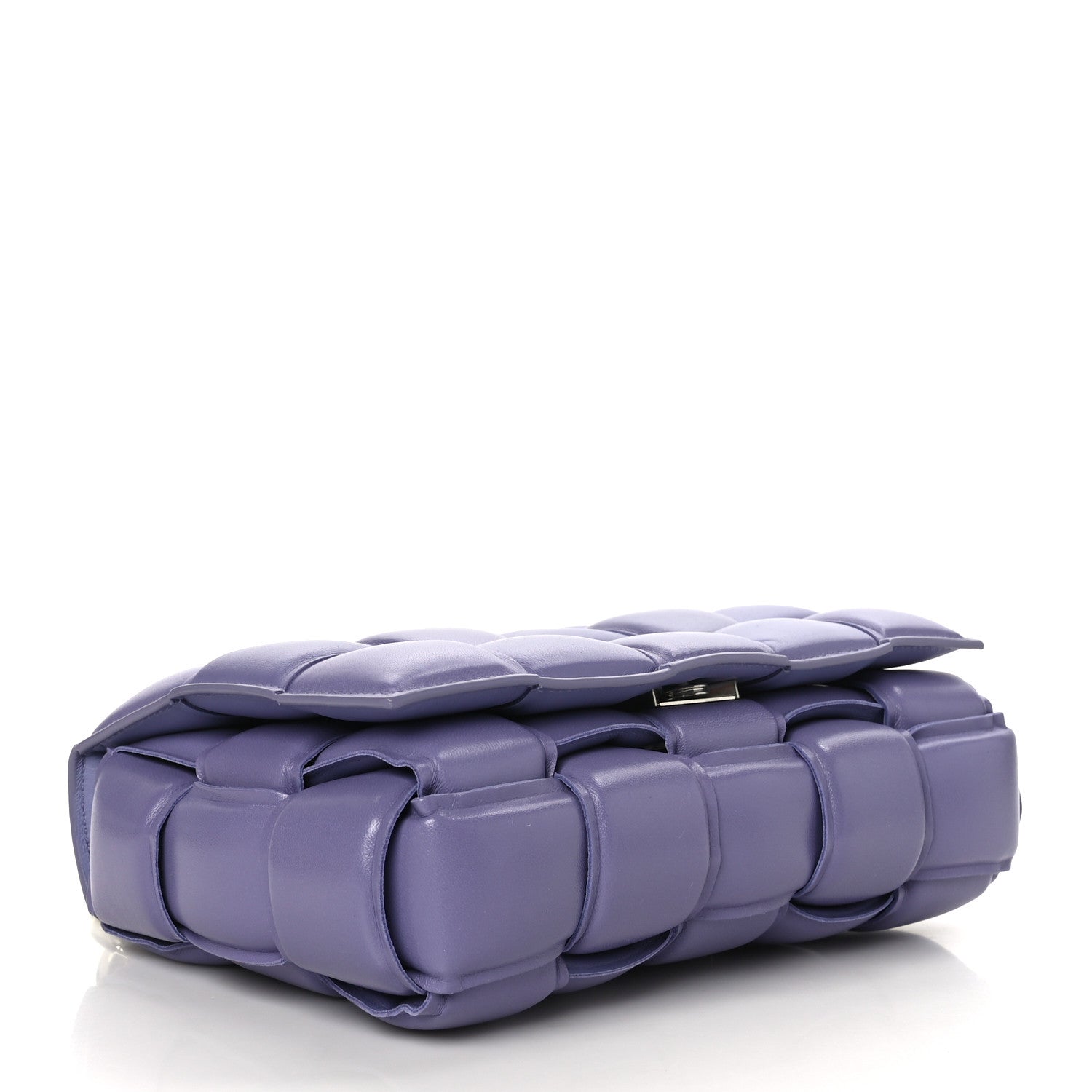 Bottega Veneta Lambskin Maxi Intreccio Padded Chain Cassette Crossbody Bag Lavender 4 of 8