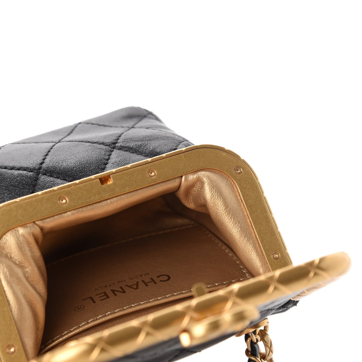 Lambskin Quilted Small My Crush Bag Black