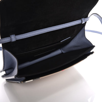Burberry Derby Calfskin House Check Small Macken Crossbody Bag Slate Blue 5 of 8