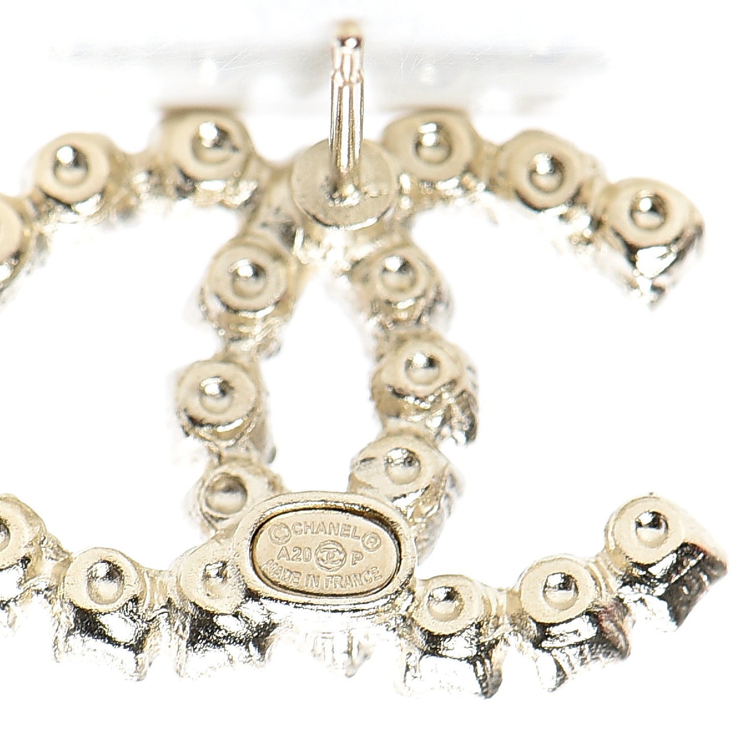 Crystal CC Earrings Light Gold