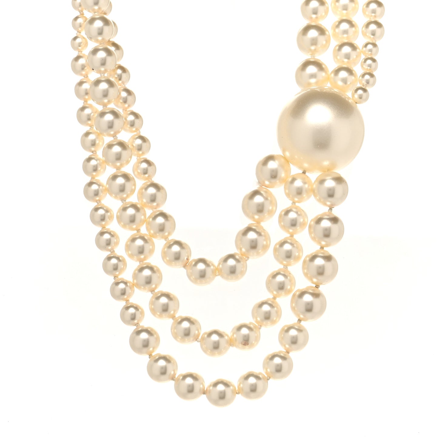Pearl Multi Strand Short Necklace Gold