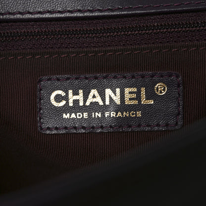 Chanel Lambskin Quilted New Medium Boy Flap Dark Purple 10 of 19