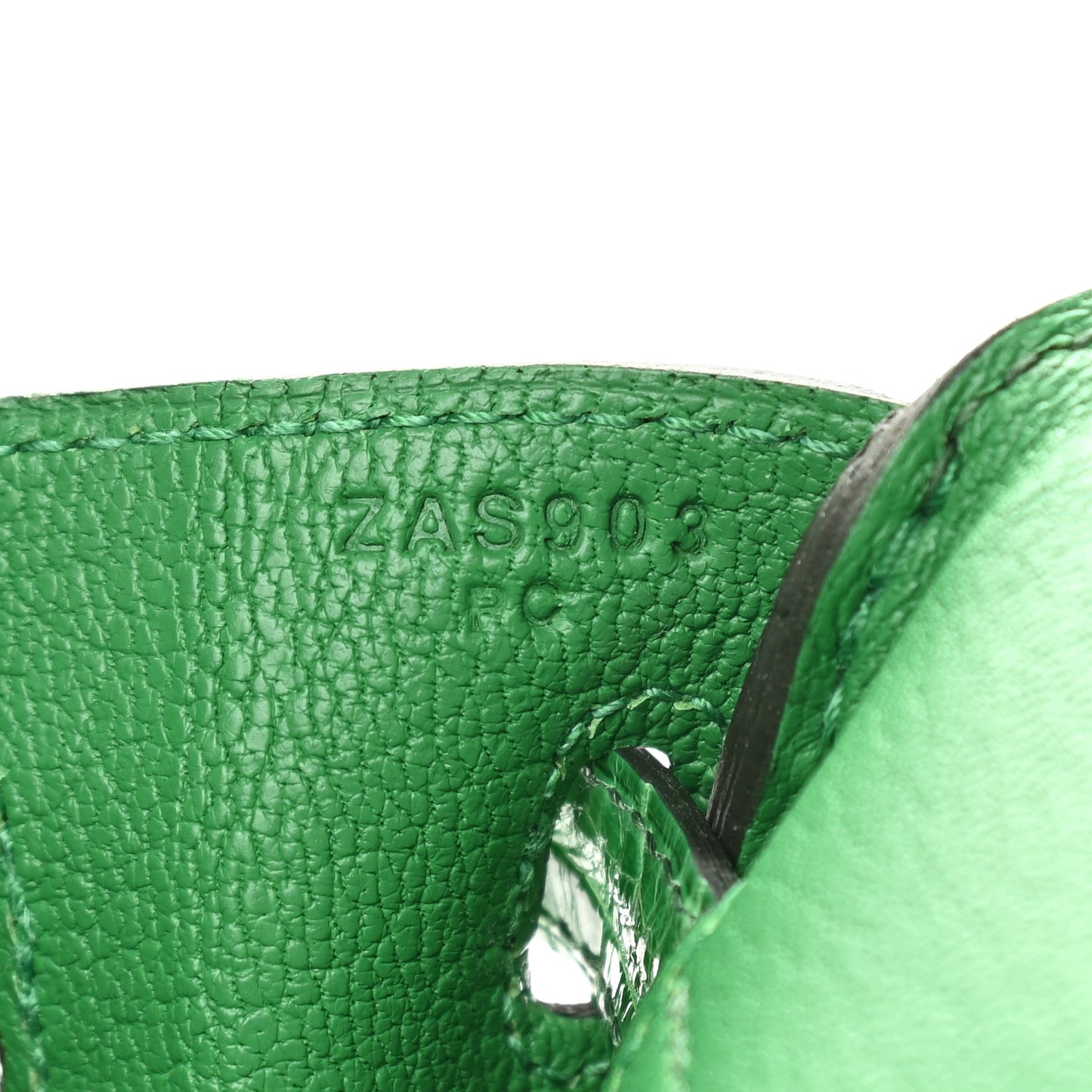 Togo Shiny Niloticus Crocodile Birkin Touch 25 Bambou Cactus