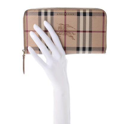 Burberry Haymarket Check Large Ziggy Zip Around Wallet Dusty Pink 2 of 10