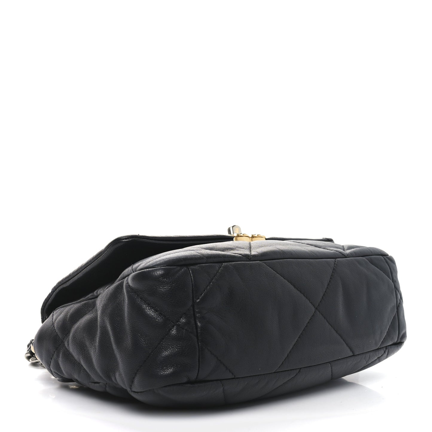 Lambskin Quilted Medium Chanel 19 Flap Black