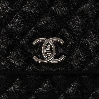 Chanel Caviar Quilted Medium Coco Handle Flap Black 9 of 11