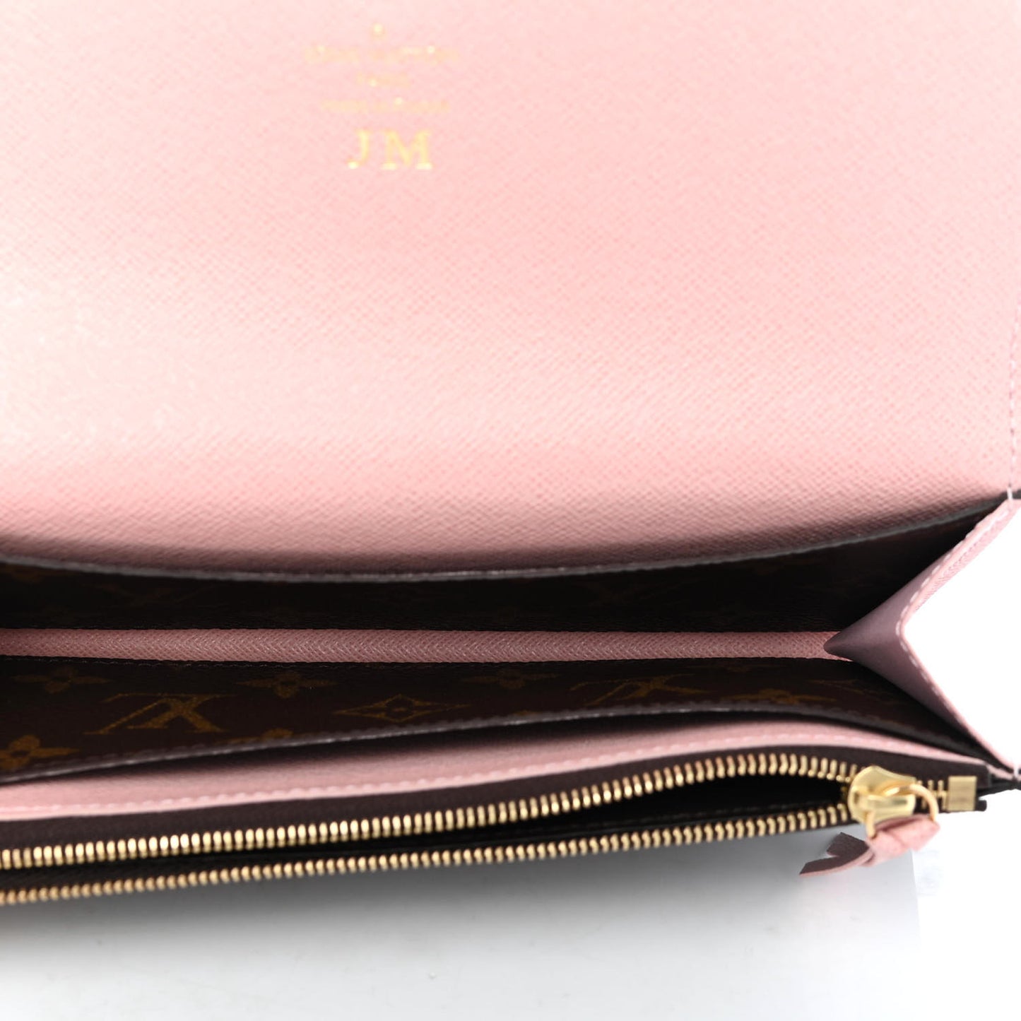Monogram Emilie Wallet Rose Ballerine