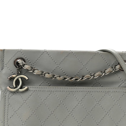 Chanel Calfskin Wild Stitch Small Shopping Tote Grey 8 of 11
