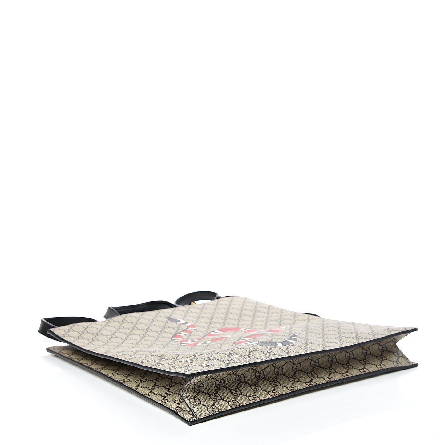 Soft GG Supreme Monogram Kingsnake Vertical Tote Black