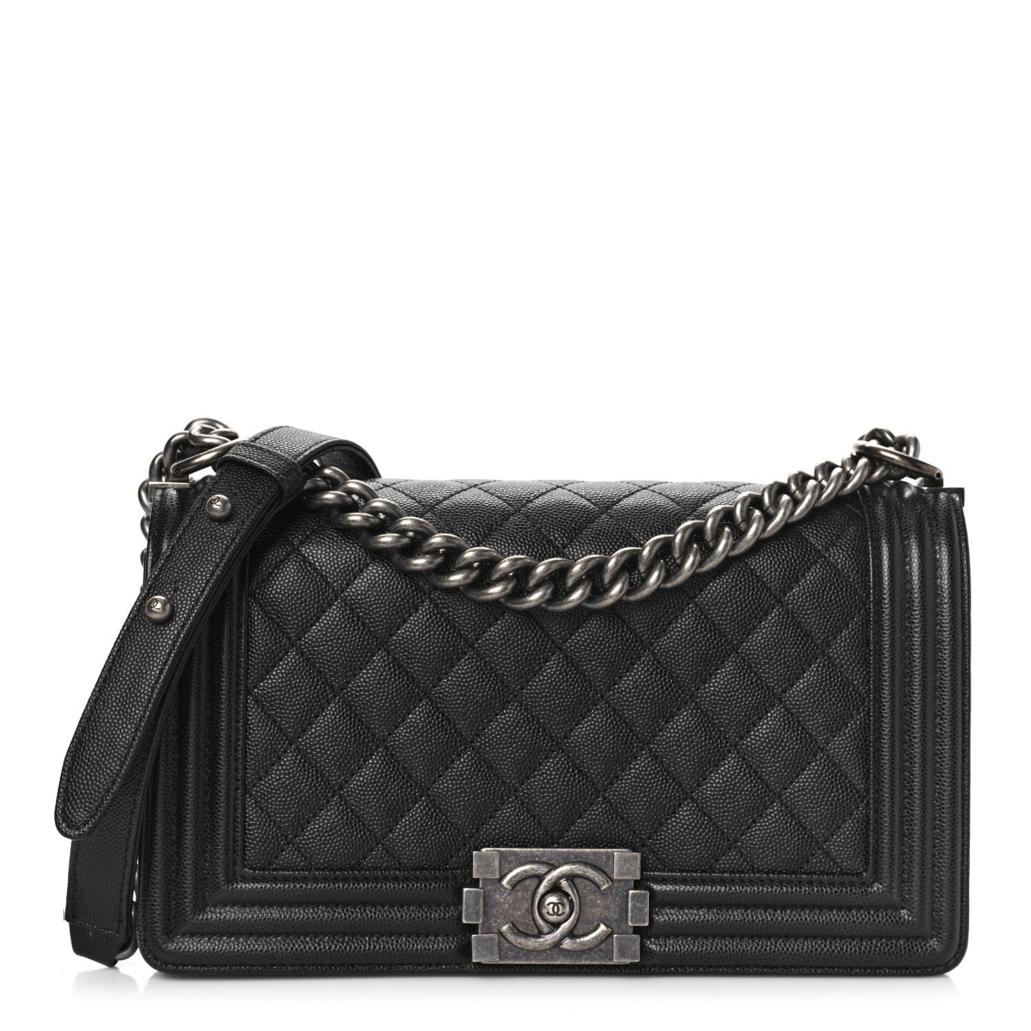 Chanel Caviar Quilted Medium Boy Flap Black 1 of 10