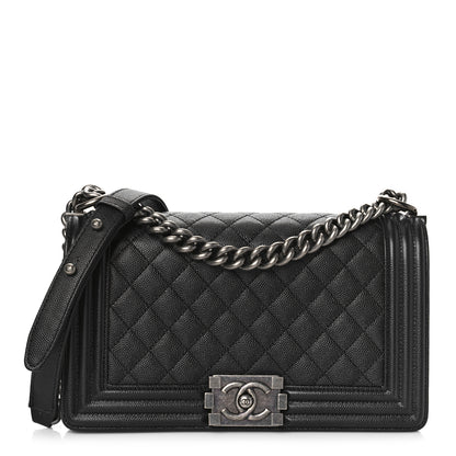 Chanel Caviar Quilted Medium Boy Flap Black 1 of 10