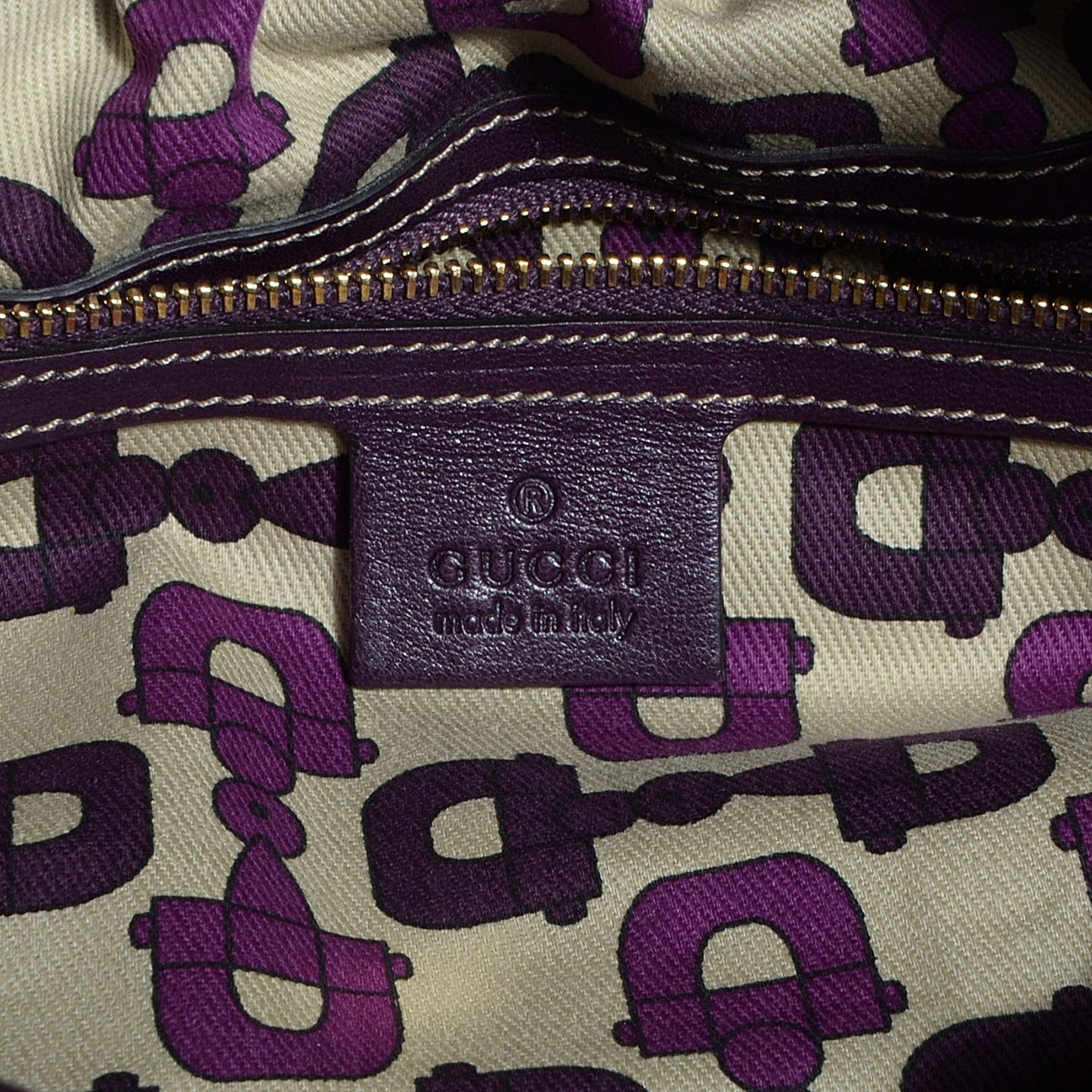 Guccissima Studded Medium Pelham Shoulder Bag Purple