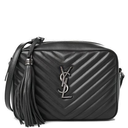 Saint Laurent Calfskin Matelasse Monogram Lou Camera Bag Asphalt 1 of 9