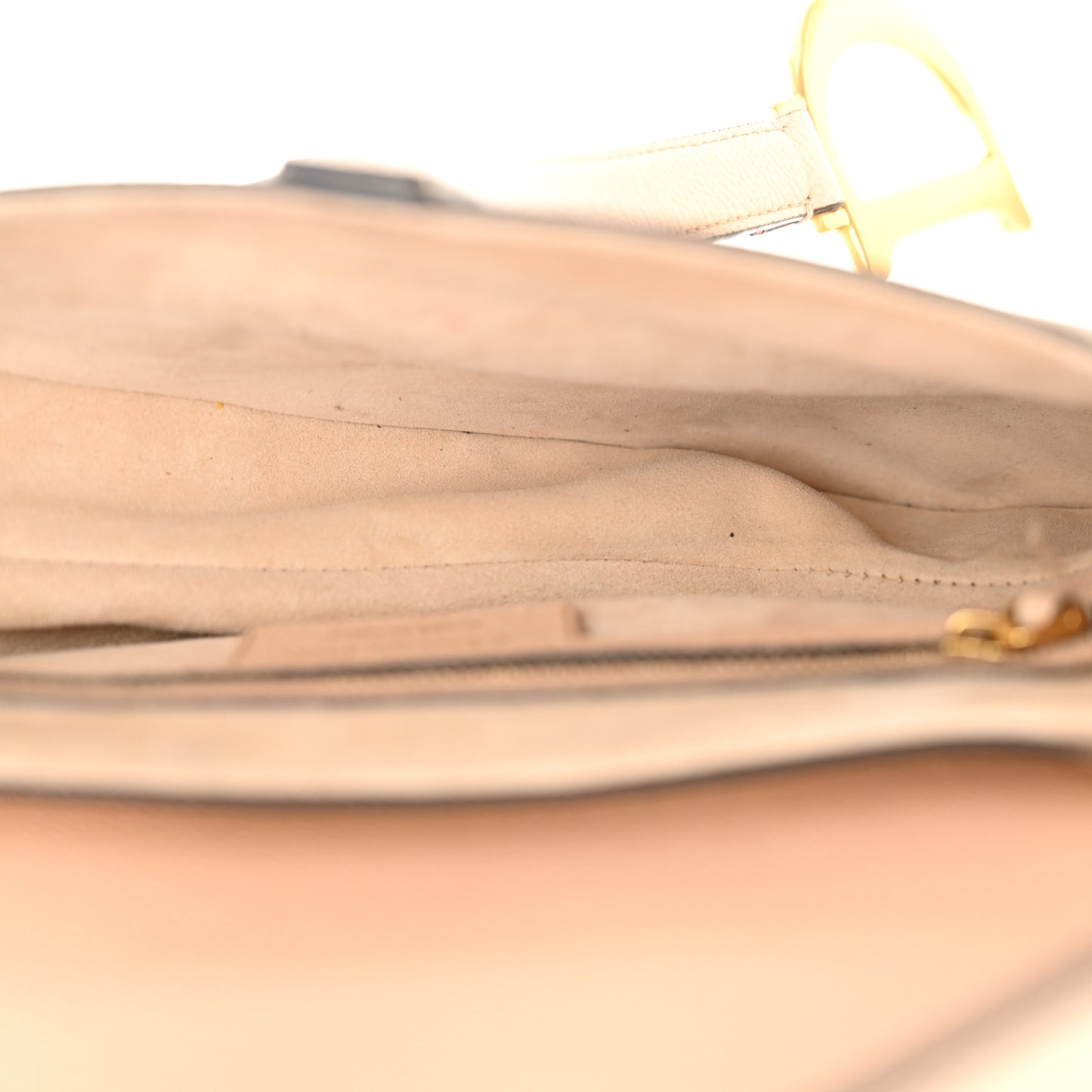 Grained Calfskin Saddle Bag With Strap Warm Taupe