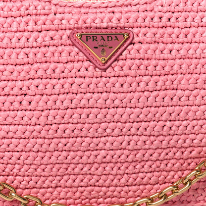 Prada Yarn Raffia Effect Crochet Re-Edition 2005 Shoulder Bag Petalo 7 of 10