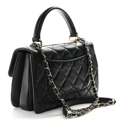 Chanel Lambskin Quilted Small Trendy CC Dual Handle Flap Bag Black 3 of 10
