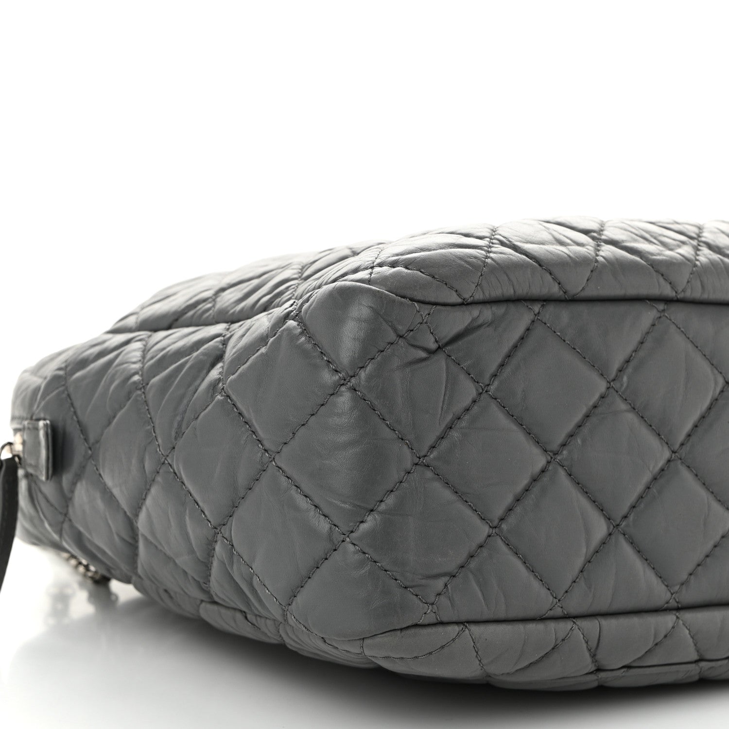 Chanel Aged Calfskin Quilted Large Reissue Camera Case Grey 9 of 11