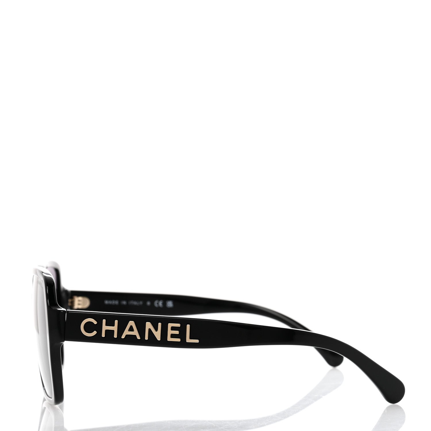 Chanel Acetate Polarized Square Sunglasses 5408 Black 3 of 8