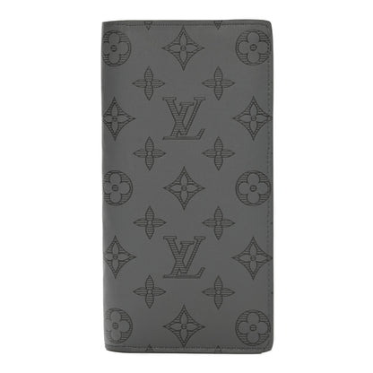 Louis Vuitton Calfskin Monogram Shadow Brazza Wallet Anthracite Gray 1 of 6