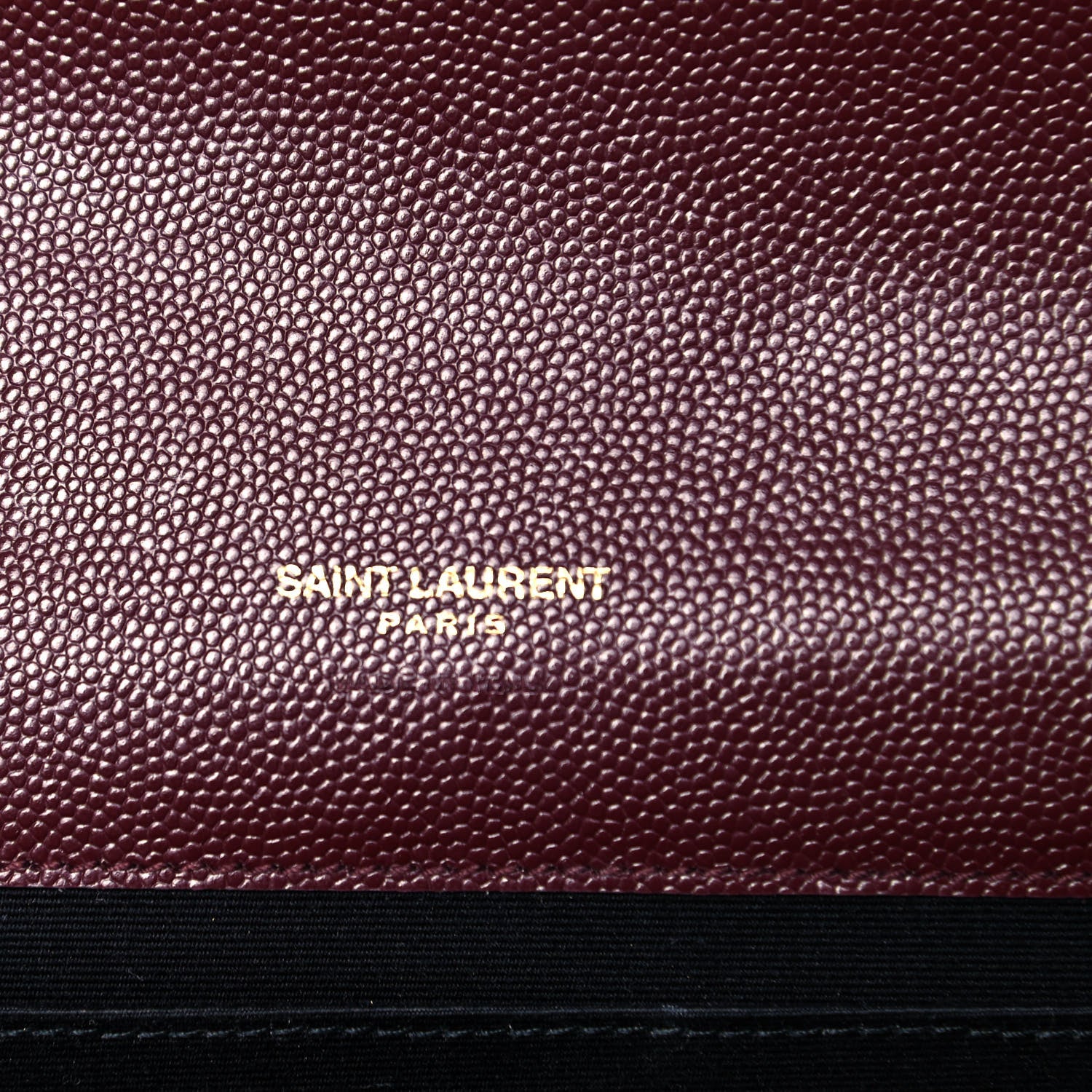Saint Laurent Grain De Poudre Matelasse Chevron Monogram Envelope Clutch Rouge Legion 8 of 11