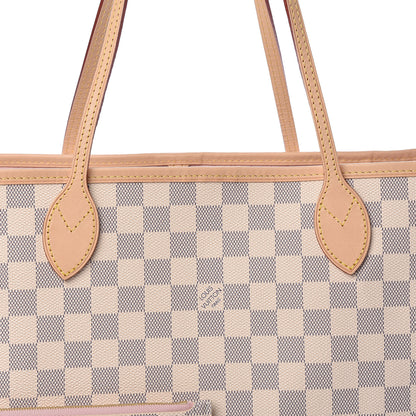 Louis Vuitton Damier Azur Neo Neverfull MM Rose Ballerine 9 of 11