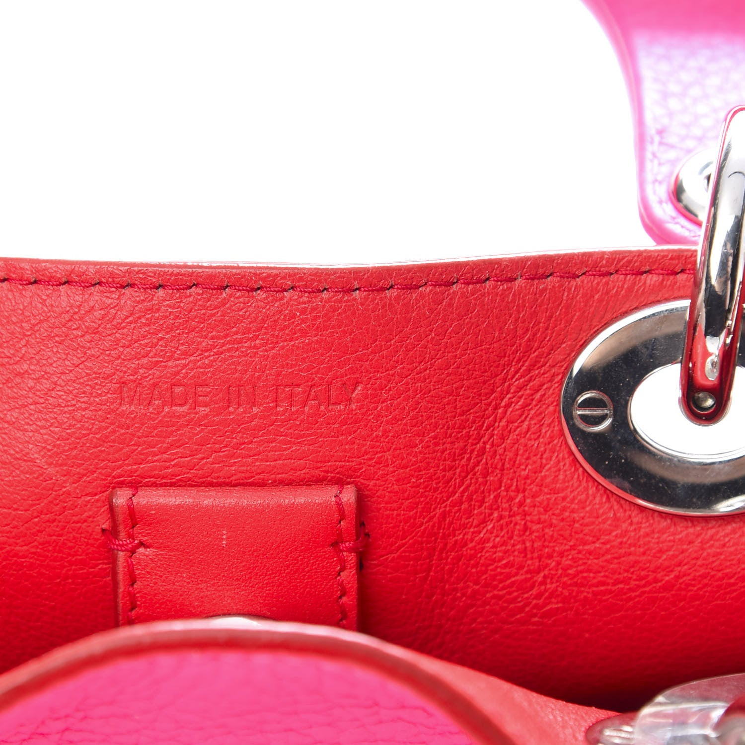 Christian Dior Calfskin Mini Diorissimo Tote Pink 7 of 14