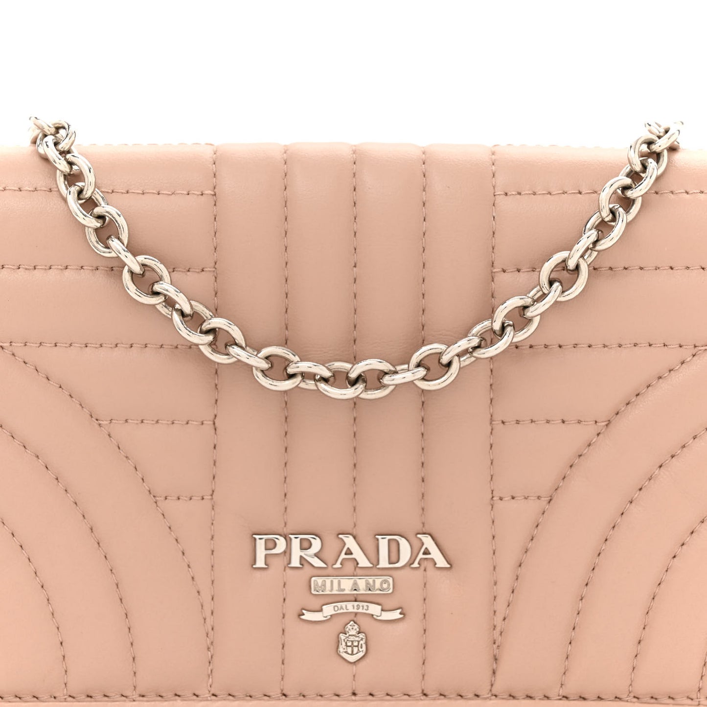 Soft Calfskin Impunture Diagramme Chain Wallet Cipria