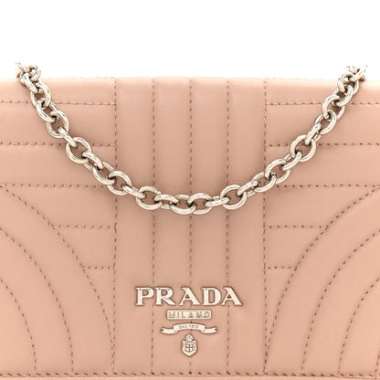 Prada Soft Calfskin Impunture Diagramme Chain Wallet Cipria 7 of 14