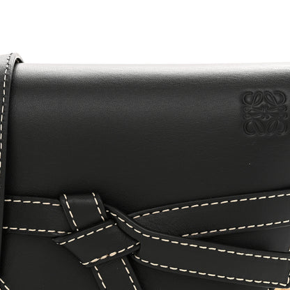 Loewe Calfskin Raffia Mini Gate Crossbody Bag Natural Black 8 of 11