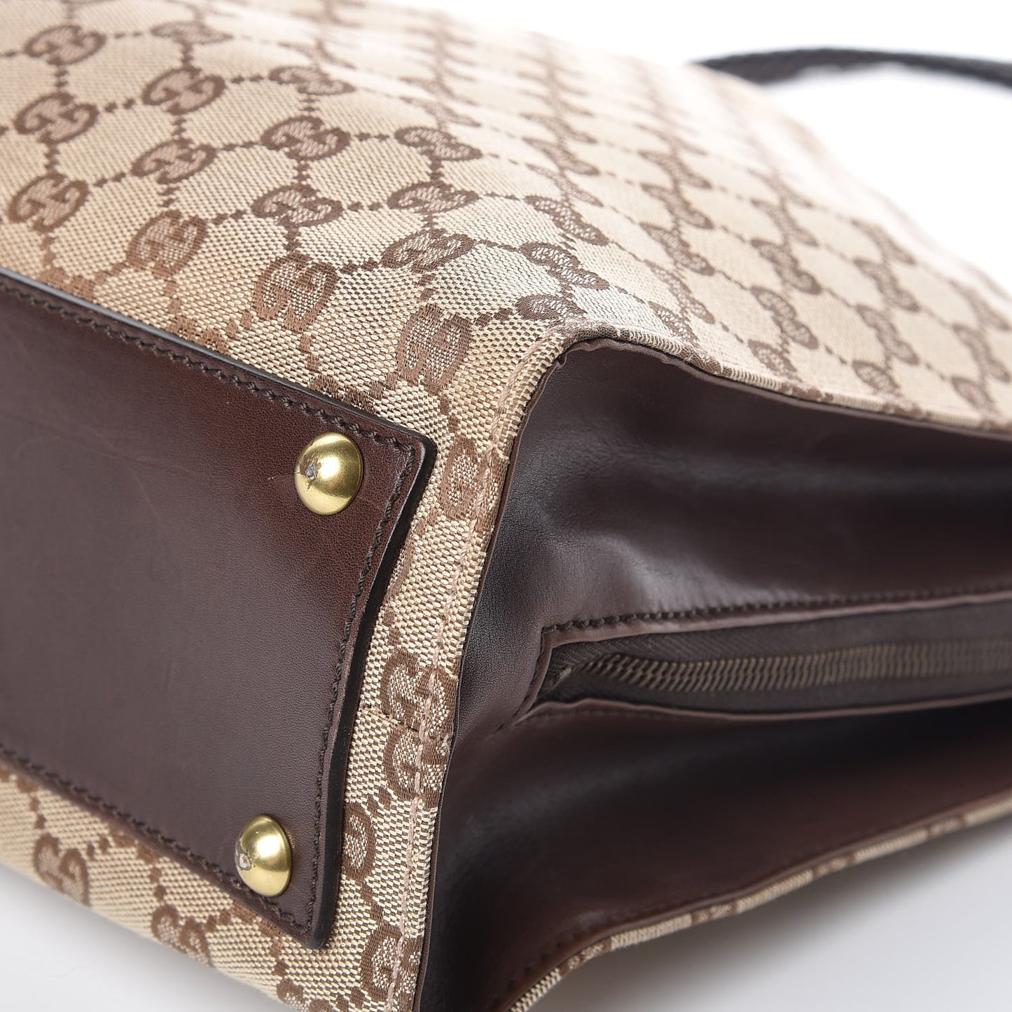 Monogram Woven Shoulder Bag Brown