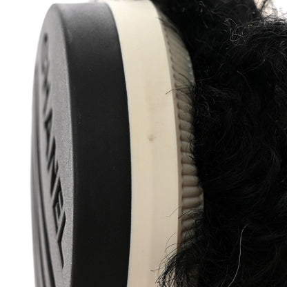 Chanel Shearling Sheepskin High Boots 35.5 Ivory Black 15 of 15