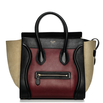 Celine Smooth Calfskin Suede Mini Tri-Color Luggage Rust 1 of 12