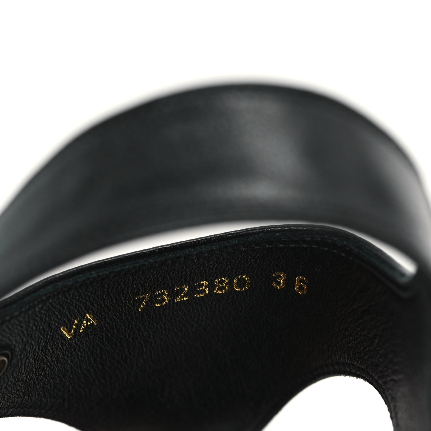 Calfskin Incrociato Denver Monogram Sandals 36 Black