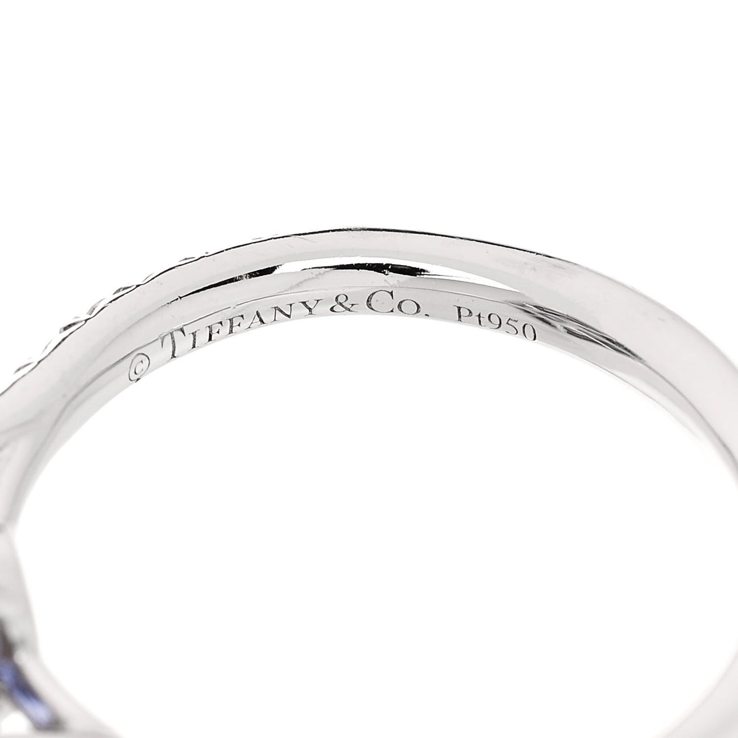 Platinum Diamond Tanzanite Soleste Pear Cut Ring 50 5.5